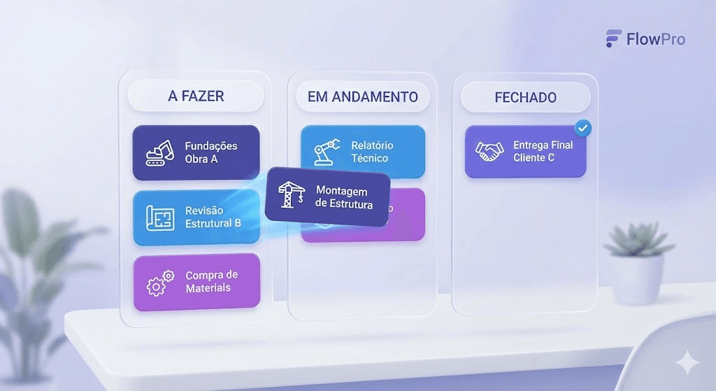 Kanban na Construção: Organizando o caos comercial da sua construtora
